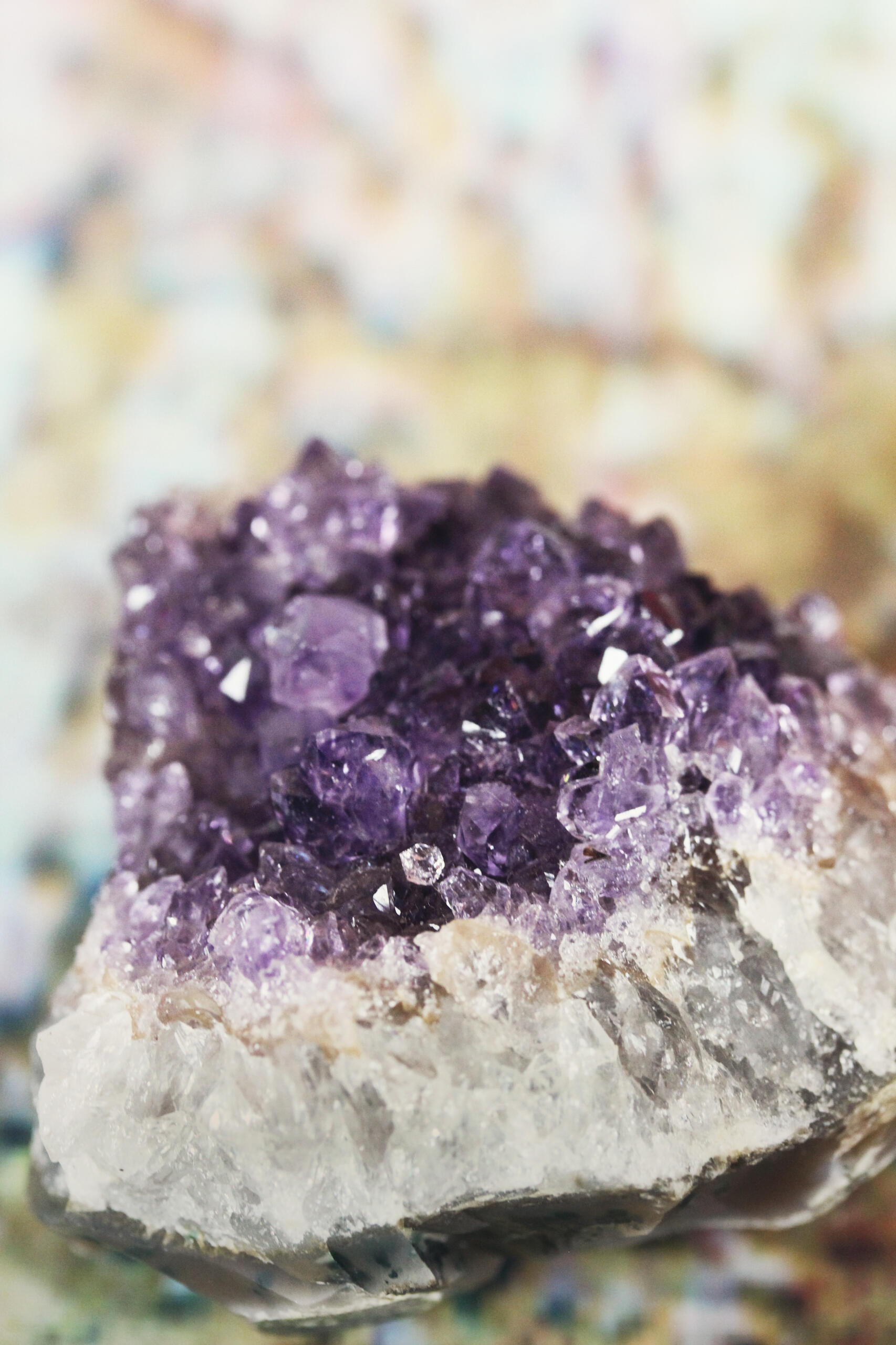 Amethyst crystal cluster